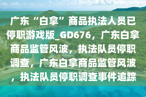 广东“白拿”商品执法人员已停职游戏版_GD676，广东白拿商品监管风波，执法队员停职调查，广东白拿商品监管风波，执法队员停职调查事件追踪