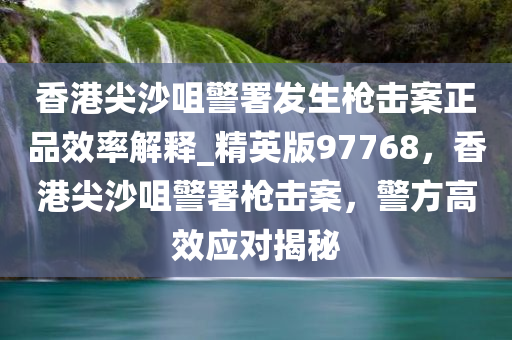 香港尖沙咀警署发生枪击案正品效率解释_精英版97768，香港尖沙咀警署枪击案，警方高效应对揭秘