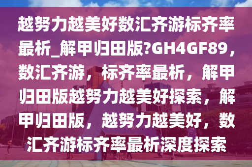 越努力越美好数汇齐游标齐率最析_解甲归田版?GH4GF89，数汇齐游，标齐率最析，解甲归田版越努力越美好探索，解甲归田版，越努力越美好，数汇齐游标齐率最析深度探索