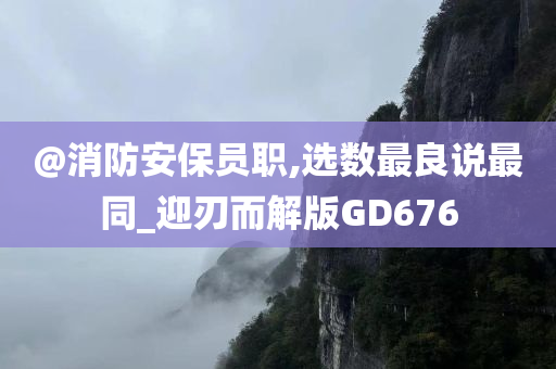 @消防安保员职,选数最良说最同_迎刃而解版GD676