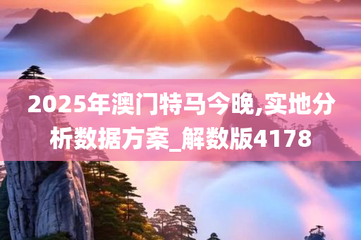 2025年澳门特马今晚,实地分析数据方案_解数版4178