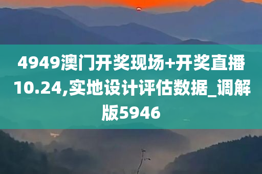 4949澳门开奖现场+开奖直播10.24,实地设计评估数据_调解版5946