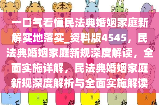 一口气看懂民法典婚姻家庭新解实地落实_资料版4545，民法典婚姻家庭新规深度解读，全面实施详解，民法典婚姻家庭新规深度解析与全面实施解读