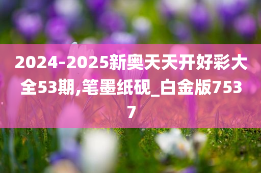 2024-2025新奥天天开好彩大全53期,笔墨纸砚_白金版7537