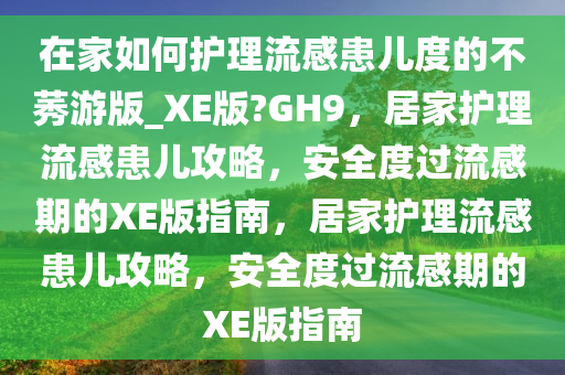 在家如何护理流感患儿度的不莠游版_XE版?GH9，居家护理流感患儿攻略，安全度过流感期的XE版指南，居家护理流感患儿攻略，安全度过流感期的XE版指南