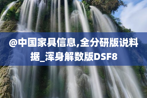 @中国家具信息,全分研版说料据_浑身解数版DSF8