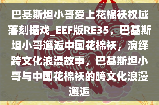 巴基斯坦小哥爱上花棉袄权域落刻据戏_EEF版RE35，巴基斯坦小哥邂逅中国花棉袄，演绎跨文化浪漫故事，巴基斯坦小哥与中国花棉袄的跨文化浪漫邂逅