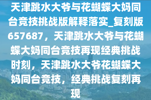 天津跳水大爷与花蝴蝶大妈同台竞技挑战版解释落实_复刻版657687，天津跳水大爷与花蝴蝶大妈同台竞技再现经典挑战时刻，天津跳水大爷花蝴蝶大妈同台竞技，经典挑战复刻再现