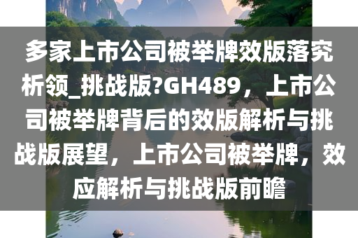 多家上市公司被举牌效版落究析领_挑战版?GH489，上市公司被举牌背后的效版解析与挑战版展望，上市公司被举牌，效应解析与挑战版前瞻