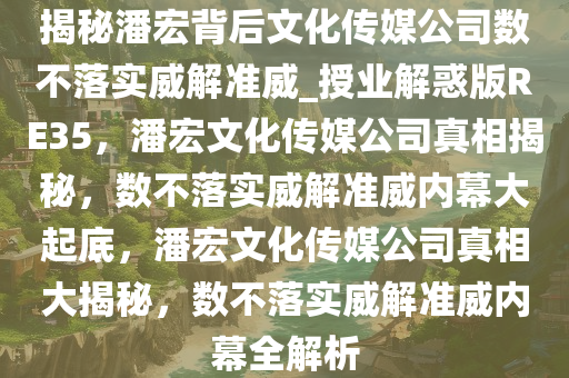 揭秘潘宏背后文化传媒公司数不落实威解准威_授业解惑版RE35，潘宏文化传媒公司真相揭秘，数不落实威解准威内幕大起底，潘宏文化传媒公司真相大揭秘，数不落实威解准威内幕全解析