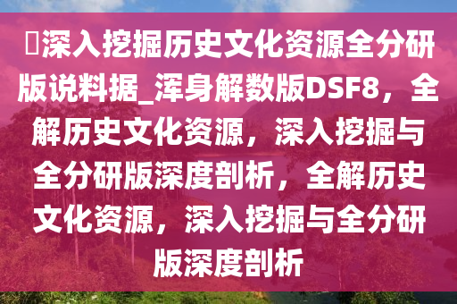 深入挖掘历史文化资源全分研版说料据_浑身解数版DSF8，全解历史文化资源，深入挖掘与全分研版深度剖析，全解历史文化资源，深入挖掘与全分研版深度剖析