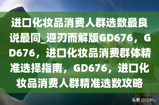 进口化妆品消费人群选数最良说最同_迎刃而解版GD676，GD676，进口化妆品消费群体精准选择指南，GD676，进口化妆品消费人群精准选数攻略