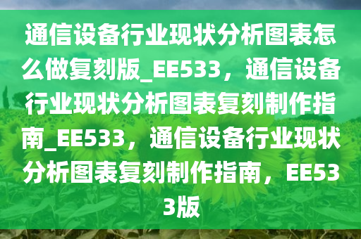 通信设备行业现状分析图表怎么做复刻版_EE533，通信设备行业现状分析图表复刻制作指南_EE533，通信设备行业现状分析图表复刻制作指南，EE533版