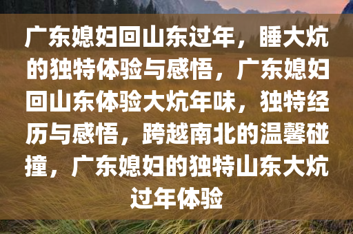 广东媳妇回山东过年，睡大炕的独特体验与感悟，广东媳妇回山东体验大炕年味，独特经历与感悟，跨越南北的温馨碰撞，广东媳妇的独特山东大炕过年体验