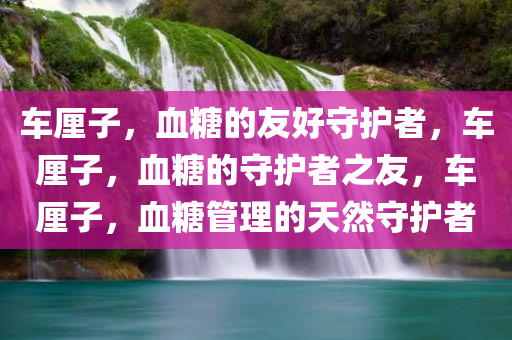 车厘子，血糖的友好守护者，车厘子，血糖的守护者之友，车厘子，血糖管理的天然守护者