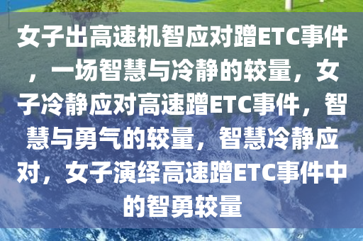 女子出高速机智应对蹭ETC事件，一场智慧与冷静的较量，女子冷静应对高速蹭ETC事件，智慧与勇气的较量，智慧冷静应对，女子演绎高速蹭ETC事件中的智勇较量