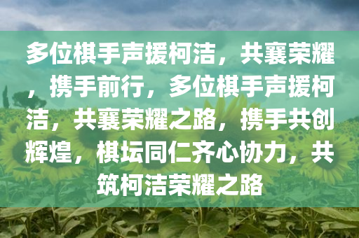 多位棋手声援柯洁，共襄荣耀，携手前行，多位棋手声援柯洁，共襄荣耀之路，携手共创辉煌，棋坛同仁齐心协力，共筑柯洁荣耀之路