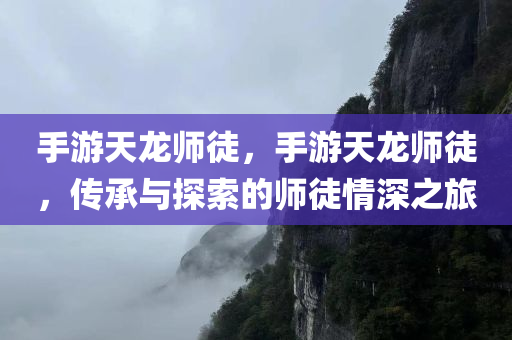 手游天龙师徒，手游天龙师徒，传承与探索的师徒情深之旅