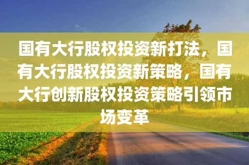 国有大行股权投资新打法，国有大行股权投资新策略，国有大行创新股权投资策略引领市场变革