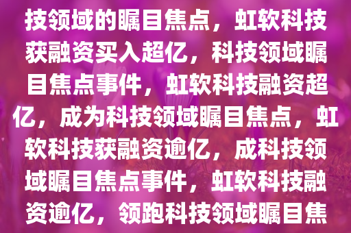 虹软科技获融资买入1.15亿，科技领域的瞩目焦点，虹软科技获融资买入超亿，科技领域瞩目焦点事件，虹软科技融资超亿，成为科技领域瞩目焦点，虹软科技获融资逾亿，成科技领域瞩目焦点事件，虹软科技融资逾亿，领跑科技领域瞩目焦点