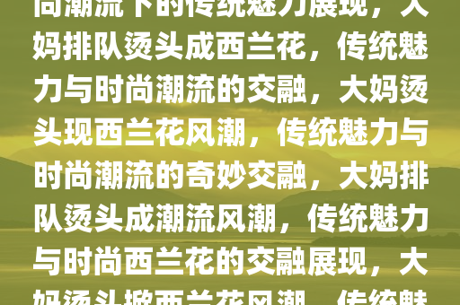 大妈排队烫头满屋西兰花，时尚潮流下的传统魅力展现，大妈排队烫头成西兰花，传统魅力与时尚潮流的交融，大妈烫头现西兰花风潮，传统魅力与时尚潮流的奇妙交融，大妈排队烫头成潮流风潮，传统魅力与时尚西兰花的交融展现，大妈烫头掀西兰花风潮，传统魅力与时尚潮流的完美邂逅