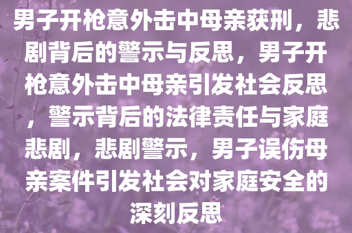 男子开枪意外击中母亲获刑，悲剧背后的警示与反思，男子开枪意外击中母亲引发社会反思，警示背后的法律责任与家庭悲剧，悲剧警示，男子误伤母亲案件引发社会对家庭安全的深刻反思