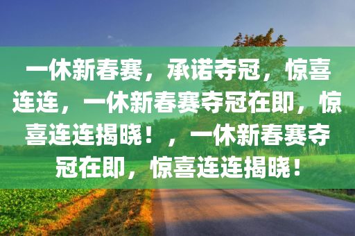 一休新春赛，承诺夺冠，惊喜连连，一休新春赛夺冠在即，惊喜连连揭晓！，一休新春赛夺冠在即，惊喜连连揭晓！