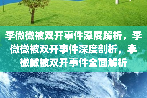 李微微被双开事件深度解析，李微微被双开事件深度剖析，李微微被双开事件全面解析