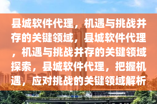 县城软件代理，机遇与挑战并存的关键领域，县城软件代理，机遇与挑战并存的关键领域探索，县城软件代理，把握机遇，应对挑战的关键领域解析