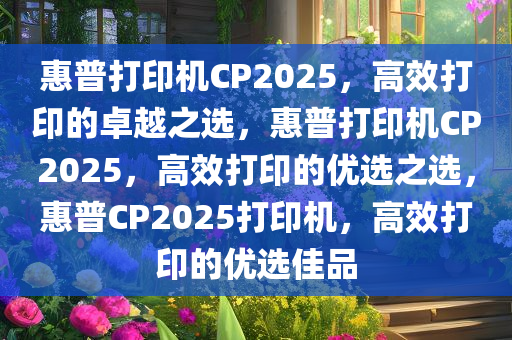 惠普打印机CP2025，高效打印的卓越之选，惠普打印机CP2025，高效打印的优选之选，惠普CP2025打印机，高效打印的优选佳品