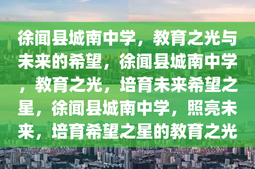 徐闻县城南中学，教育之光与未来的希望，徐闻县城南中学，教育之光，培育未来希望之星，徐闻县城南中学，照亮未来，培育希望之星的教育之光