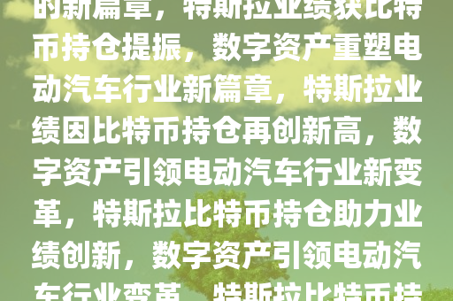 特斯拉业绩获比特币持仓提振，数字资产重塑电动汽车巨头的新篇章，特斯拉业绩获比特币持仓提振，数字资产重塑电动汽车行业新篇章，特斯拉业绩因比特币持仓再创新高，数字资产引领电动汽车行业新变革，特斯拉比特币持仓助力业绩创新，数字资产引领电动汽车行业变革，特斯拉比特币持仓推动业绩飞跃，数字资产引领电动汽车行业变革新篇章