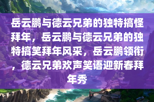 岳云鹏与德云兄弟的独特搞怪拜年，岳云鹏与德云兄弟的独特搞笑拜年风采，岳云鹏领衔，德云兄弟欢声笑语迎新春拜年秀