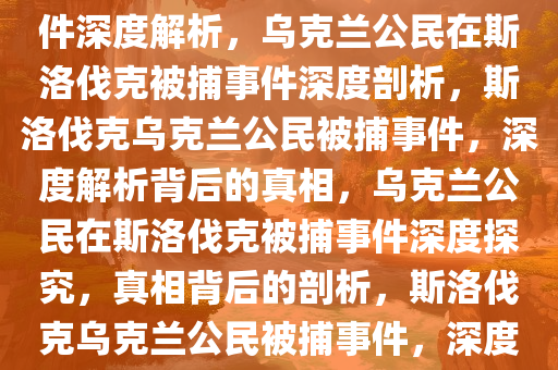 乌克兰公民在斯洛伐克被捕事件深度解析，乌克兰公民在斯洛伐克被捕事件深度剖析，斯洛伐克乌克兰公民被捕事件，深度解析背后的真相，乌克兰公民在斯洛伐克被捕事件深度探究，真相背后的剖析，斯洛伐克乌克兰公民被捕事件，深度剖析真相与背景