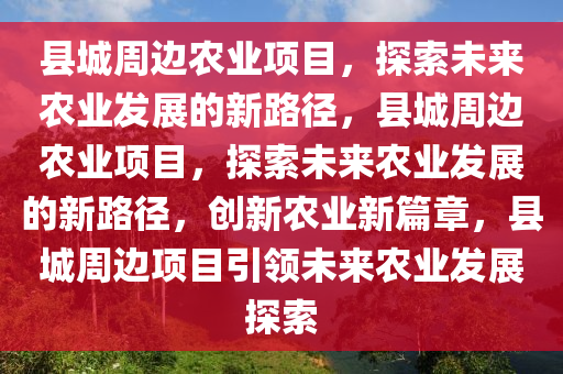 县城周边农业项目，探索未来农业发展的新路径，县城周边农业项目，探索未来农业发展的新路径，创新农业新篇章，县城周边项目引领未来农业发展探索