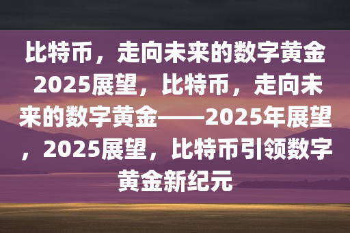 比特币，走向未来的数字黄金 2025展望，比特币，走向未来的数字黄金——2025年展望，2025展望，比特币引领数字黄金新纪元