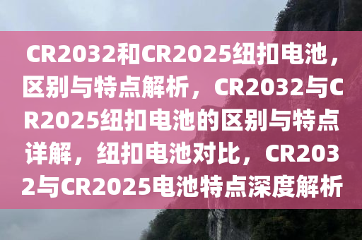 CR2032和CR2025纽扣电池，区别与特点解析，CR2032与CR2025纽扣电池的区别与特点详解，纽扣电池对比，CR2032与CR2025电池特点深度解析