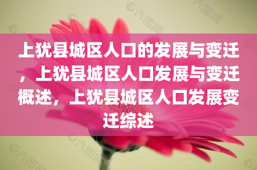 上犹县城区人口的发展与变迁，上犹县城区人口发展与变迁概述，上犹县城区人口发展变迁综述今晚必出三肖2025_2025新澳门精准免费提供·精确判断