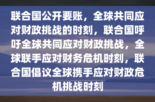 联合国公开要账，全球共同应对财政挑战的时刻，联合国呼吁全球共同应对财政挑战，全球联手应对财务危机时刻，联合国倡议全球携手应对财政危机挑战时刻