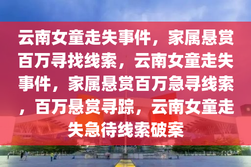 云南女童走失事件，家属悬赏百万寻找线索，云南女童走失事件，家属悬赏百万急寻线索，百万悬赏寻踪，云南女童走失急待线索破案