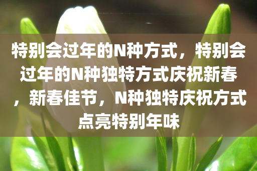 特别会过年的N种方式，特别会过年的N种独特方式庆祝新春，新春佳节，N种独特庆祝方式点亮特别年味