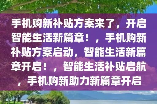 手机购新补贴方案来了，开启智能生活新篇章！，手机购新补贴方案启动，智能生活新篇章开启！，智能生活补贴启航，手机购新助力新篇章开启