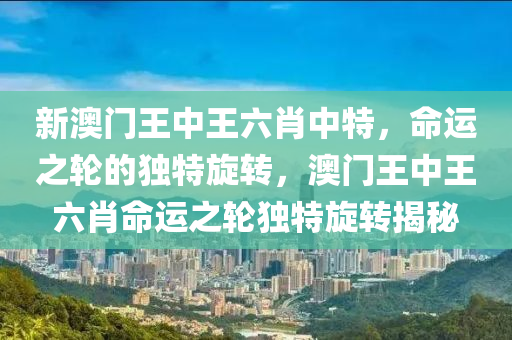 新澳门王中王六肖中特，命运之轮的独特旋转，澳门王中王六肖命运之轮独特旋转揭秘