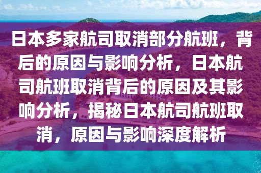 日本多家航司取消部分航班，背后的原因与影响分析，日本航司航班取消背后的原因及其影响分析，揭秘日本航司航班取消，原因与影响深度解析