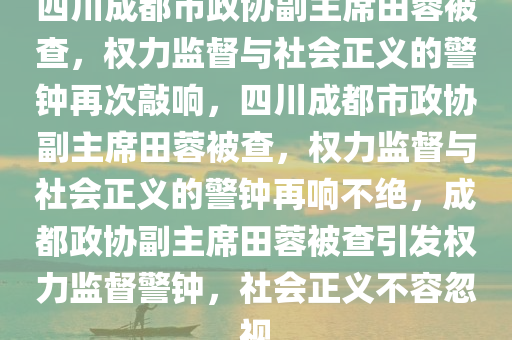 四川成都市政协副主席田蓉被查，权力监督与社会正义的警钟再次敲响，四川成都市政协副主席田蓉被查，权力监督与社会正义的警钟再响不绝，成都政协副主席田蓉被查引发权力监督警钟，社会正义不容忽视