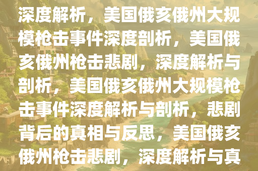 美国俄亥俄州大规模枪击事件深度解析，美国俄亥俄州大规模枪击事件深度剖析，美国俄亥俄州枪击悲剧，深度解析与剖析，美国俄亥俄州大规模枪击事件深度解析与剖析，悲剧背后的真相与反思，美国俄亥俄州枪击悲剧，深度解析与真相反思