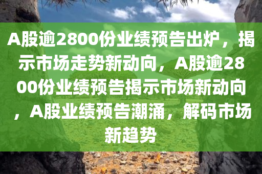 A股逾2800份业绩预告出炉，揭示市场走势新动向，A股逾2800份业绩预告揭示市场新动向，A股业绩预告潮涌，解码市场新趋势