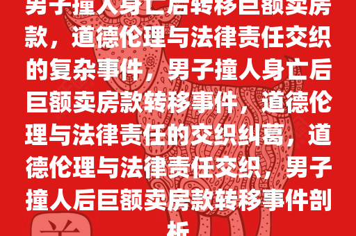 男子撞人身亡后转移巨额卖房款，道德伦理与法律责任交织的复杂事件，男子撞人身亡后巨额卖房款转移事件，道德伦理与法律责任的交织纠葛，道德伦理与法律责任交织，男子撞人后巨额卖房款转移事件剖析