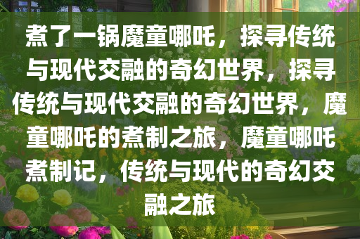 煮了一锅魔童哪吒，探寻传统与现代交融的奇幻世界，探寻传统与现代交融的奇幻世界，魔童哪吒的煮制之旅，魔童哪吒煮制记，传统与现代的奇幻交融之旅