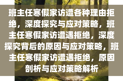 班主任寒假家访遭各种理由拒绝，深度探究与应对策略，班主任寒假家访遭遇拒绝，深度探究背后的原因与应对策略，班主任寒假家访遭遇拒绝，原因剖析与应对策略解析